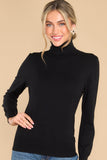 Comfortable Charm Black Turtleneck Sweater