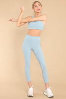 Seasonal Moves Light Blue Sports Bra