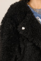 Diva Dreams Black Shearling Jacket