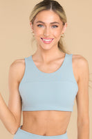 Seasonal Moves Light Blue Sports Bra