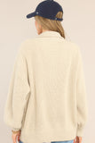 Your Serenity Beige Oversized Knit Jacket