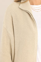 Your Serenity Beige Oversized Knit Jacket