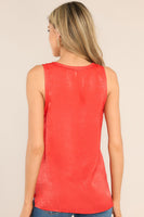 Back To The Basics Red Tank Top