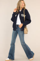 Do Better Navy Blue New York Varsity Jacket