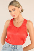 Back To The Basics Red Tank Top