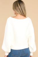 Straight To Business Ivory Sweater