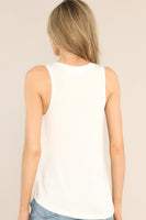 You Look Familiar Ivory Tank Top