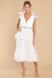 Stolen Glances White Midi Dress