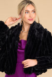 Angel Heart Black Faux Fur Jacket