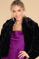 Angel Heart Black Faux Fur Jacket