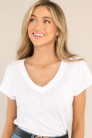 Z-Supply Modern V-Neck White Cotton Tee