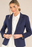 The World Is Yours Navy Blue Ponte Blazer