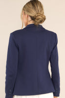 The World Is Yours Navy Blue Ponte Blazer