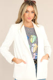 Down To Business White Blazer