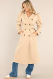 Absolutely Obsessed Tan Belted Trench Coat