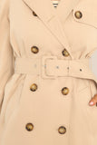 Absolutely Obsessed Tan Belted Trench Coat