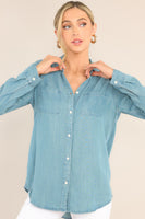 Ginger Western Wash Chambray Top