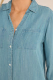 Ginger Western Wash Chambray Top