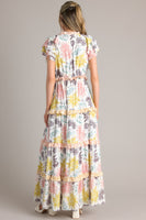 If You Dare Ivory Multi Floral Print Maxi Dress