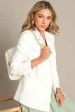 Down To Business White Blazer