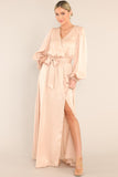 Settle The Score Champagne Maxi Dress