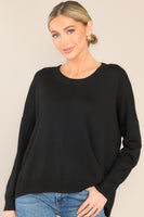 Staying Optimistic Black Knit Sweater