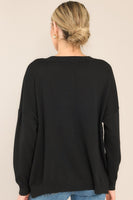 Staying Optimistic Black Knit Sweater