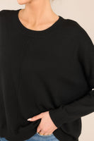 Staying Optimistic Black Knit Sweater