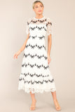 Fairytale Beginnings White Lace Midi Dress