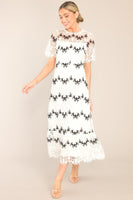 Fairytale Beginnings White Lace Midi Dress