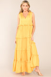 When I Look At You Sunset Yellow Maxi Dress