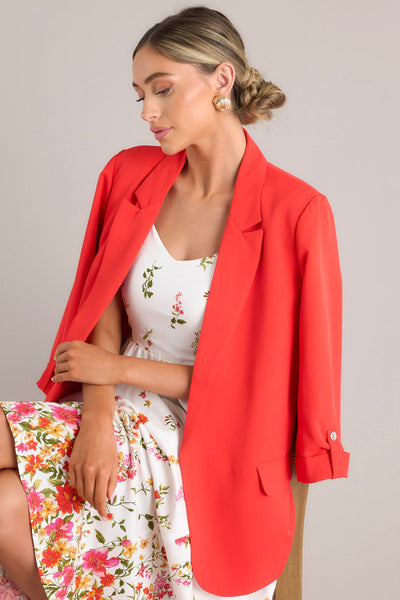 Make It Work Cherry Tomato Blazer