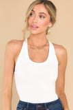 Absolutely Essential White Rib Bodysuit