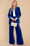 Boss Babe Royal Blue Velvet Blazer