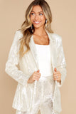 Nights Like This White Sequin Blazer