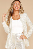 Nights Like This White Sequin Blazer