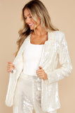 Nights Like This White Sequin Blazer