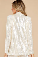 Nights Like This White Sequin Blazer